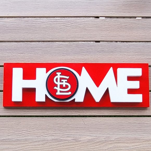 ST. LOUIS CARDINALS "HOME" Wood Decor Sign "BRAND NEW" - Picture 3 of 8